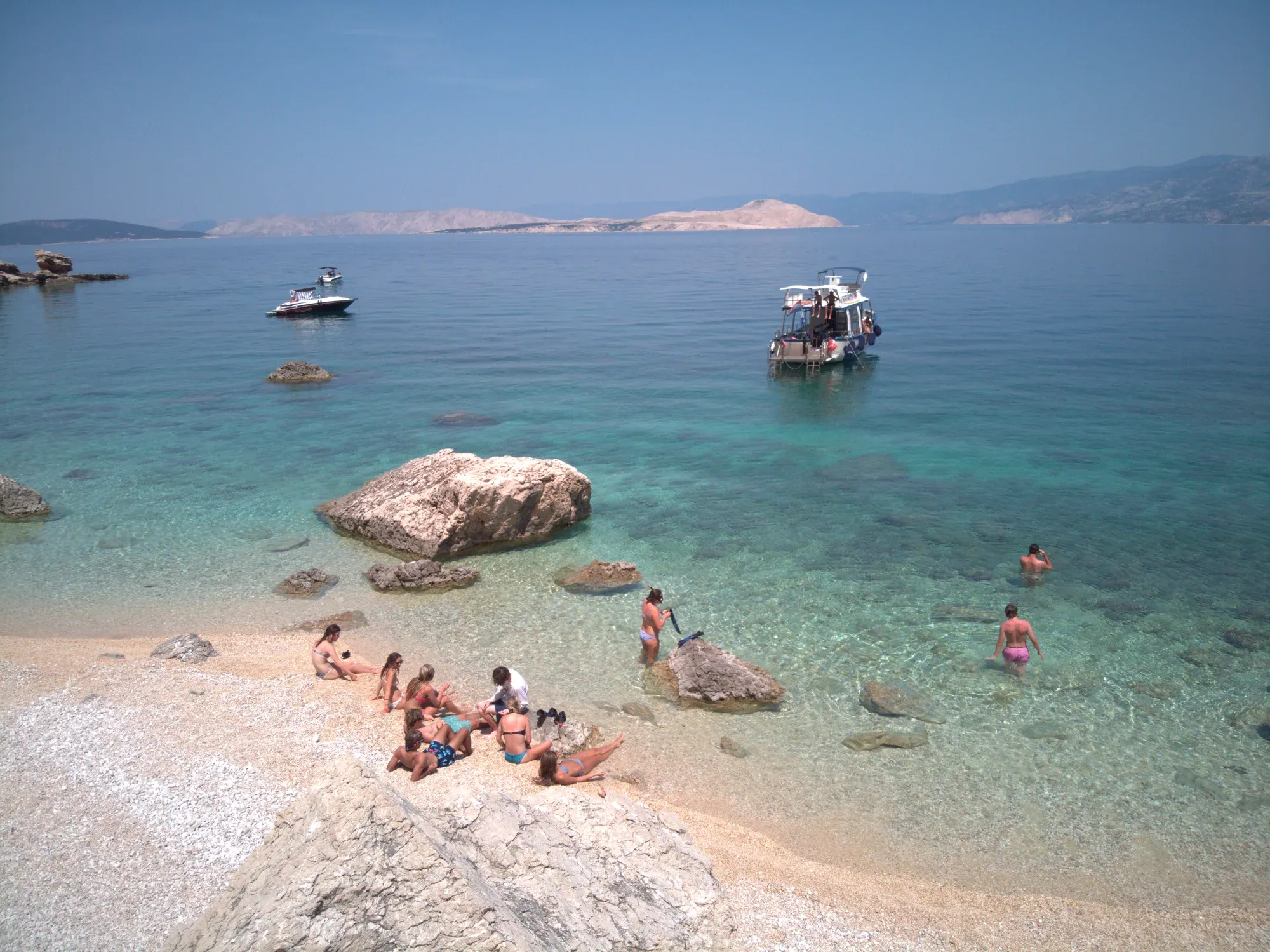 Snorkeling in crystal clear Adriatic waters
